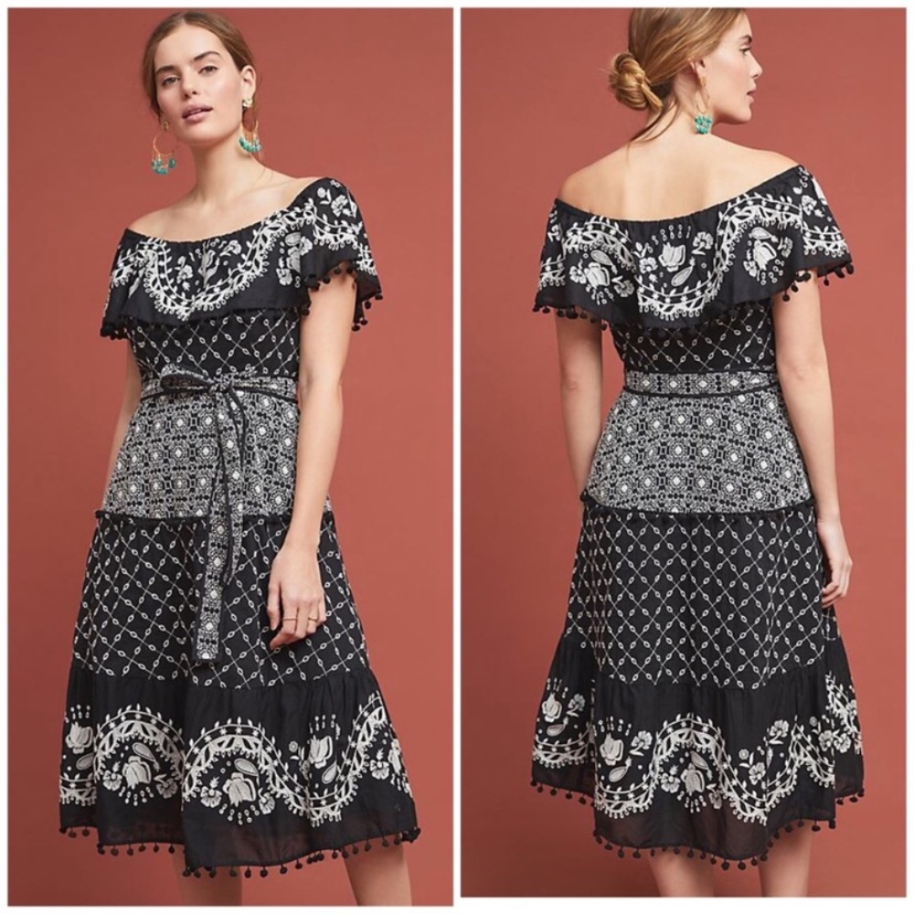 NWT Anthropologie Marisol Off the Shoulder Dress